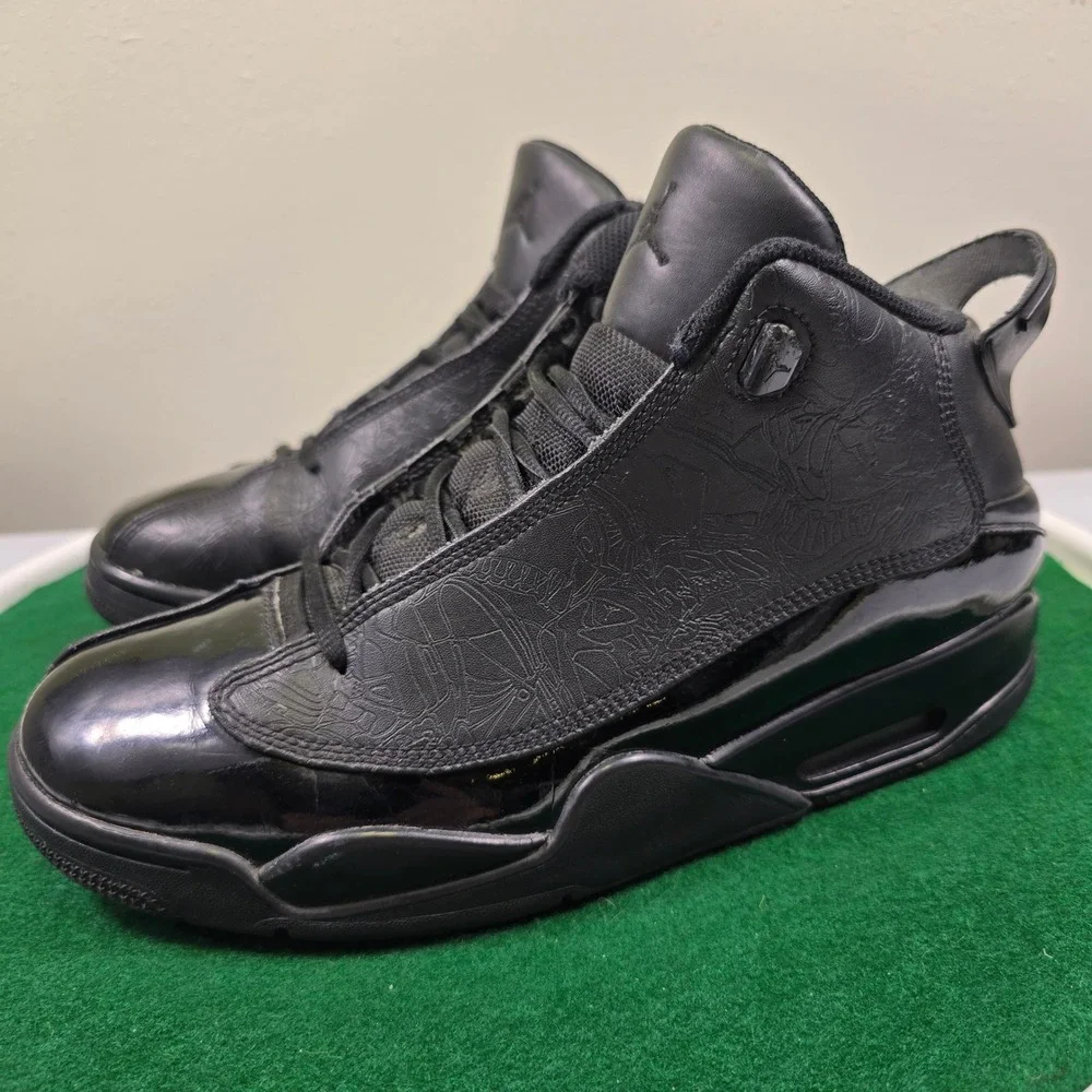 Jordan Dub Zero Laser Etched Basketball Shoes Mens 8.5 Triple Black‎ 311046-003
